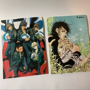 Two vintage 90s anime blank notebooks